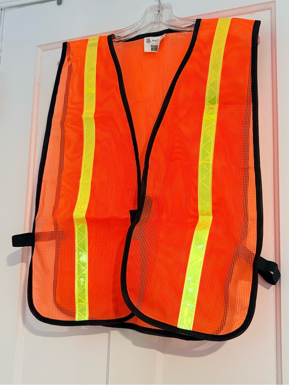 Hi-Vis Orange Safety Vest Costume with Reflective Stripes Cross Walk
